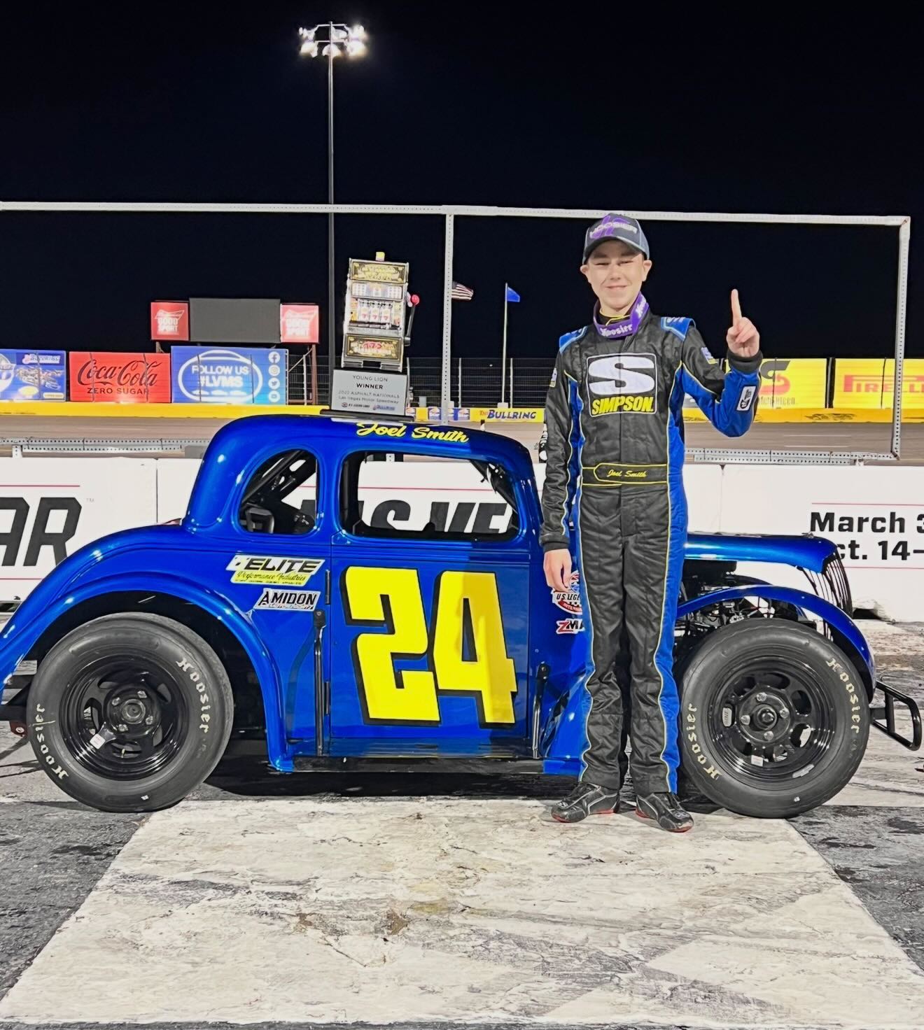Joel with his Legend Car #24